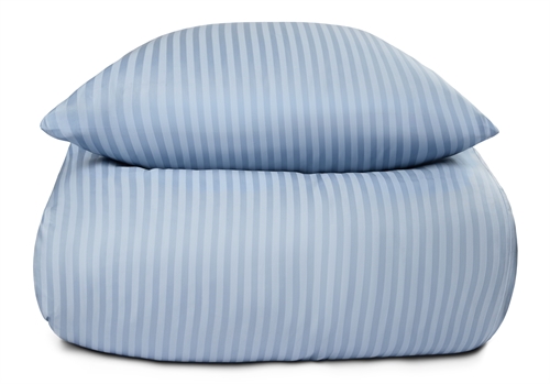 Satin påslakan 140x200 cm - 100% bomullssatin - Ljusblå enfärgat sängset - Borg Living sänglinne