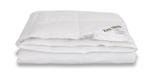 Dubbelt sommartäcke 240x220cm - Allergivänligt täcke med mjuka, luftiga fiberdun - Svalt fiber täcke - Zen Sleep