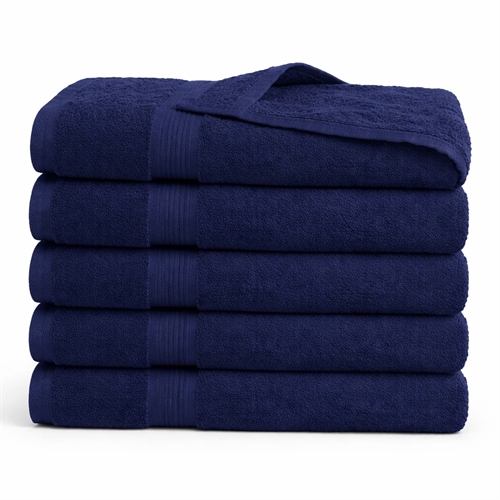 Bambu handduk - Badlakan 100x150 cm - Bambu/bomull - Mörkblå