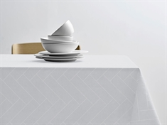 Damastduk - 100% damastvävd bomull - Tiles Södahl - Vit