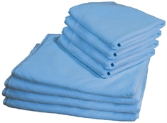 8 st handdukar - Microfiber - Ljusblå - Borg Living