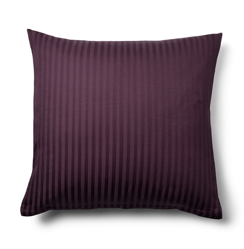 Örngott - Randig Mörklila - Borg Living - 60x63cm strykfria sängkläder