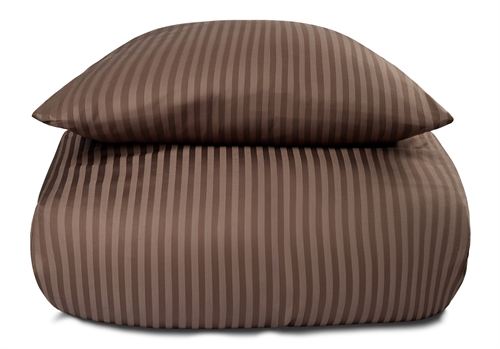 Påslakan dubbeltäcke - 200x220 cm - 100% bomullssatin - Brun enfärgat sängset - Borg Living sänglinne
