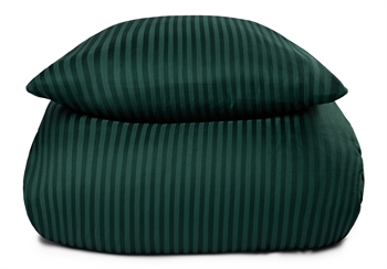 Satin påslakan 150x210 cm - 100% bomullssatin - Grön enfärgat sängset - Borg Living sänglinne