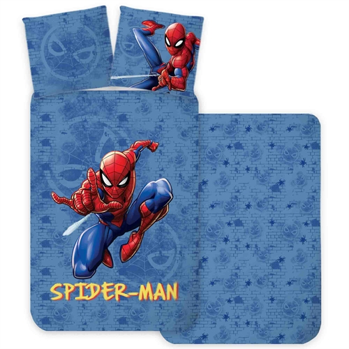 Spiderman sengetøy 140x200 cm - Vendbart sengesett med Spiderman - 100% mykt bomulls sengetøy