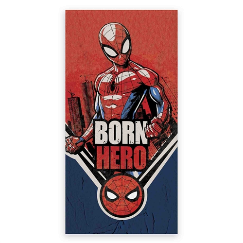 Badhandduk - Spiderman handduk - Born Hero - 70x140 cm - 100% mjuk bomull