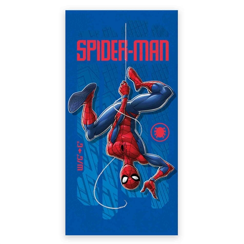 Badhandduk - Blå Spiderman handduk - 70x140 cm - 100% mjuk bomull