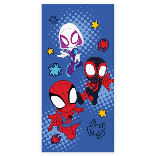 Badhandduk - Blå Spidey handduk - 70x140 cm - 100% mjuk bomull