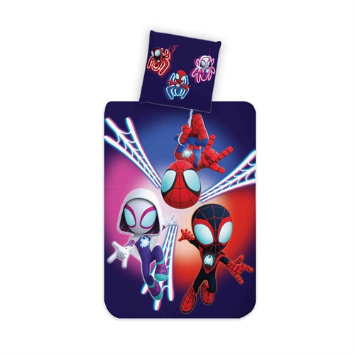Barnsängkläder 140x200 cm - Spidey sängset med vändbart design - 100% bomull