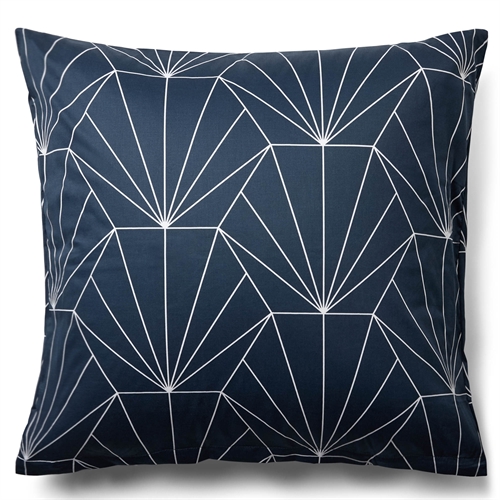 Kuddfodral 60x63 cm - Hexagon - mörkblå - 100% bomullssatin
