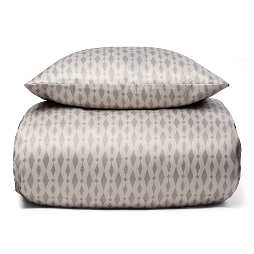 Mönstrade sängkläder - Sandfärgat sängset - Satin sängkläder 140x200 cm - IN Style sänglinne