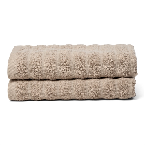 Bomullshanddukar - 100% kammad bomull - 50x100 cm - 2-pack - Sand