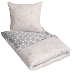 Dubbel Sängkläder - Hexagon grå - By Night