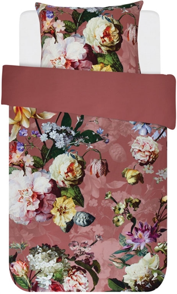 Påslakanset - 140x200 cm - Essenza - Fleur Dusty Rose - bomullssatin