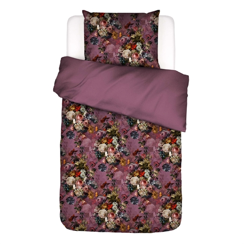 Essenza sängkläder - 140x220 cm - 100% bomullssatin bäddset - Karli Purple Tulip sänglinne