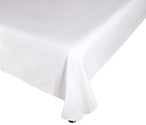 Slätt lakan - 150x250 cm - Vit - 100% bomullssatin - Slätt lakan