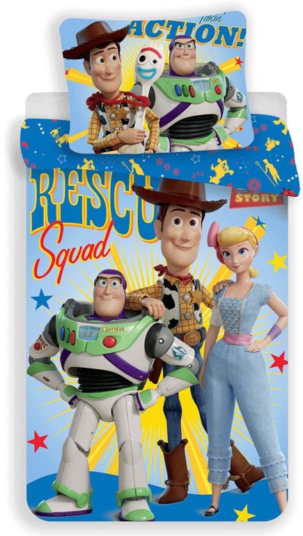 Toy Story junior sengetøy 100x140 cm - Sengesett med Toy Story - 2 i 1 design - 100% bomull