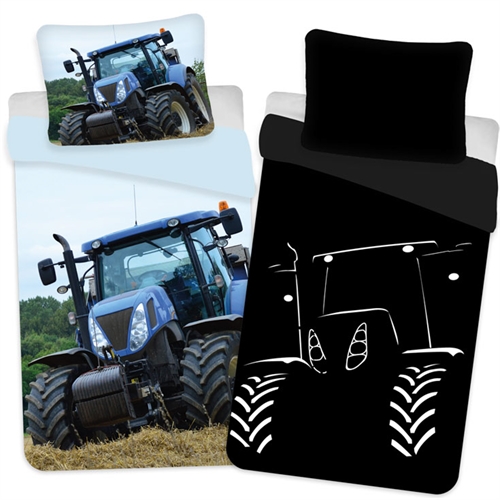Traktor sengetøy 140x200 cm - Traktor sengesett - Selvlysende sengetøy - 100% bomull