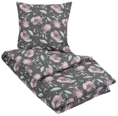 Påslakanset till dubbeltäcke - 100% bomull - Flower Lilac - 200x200 cm