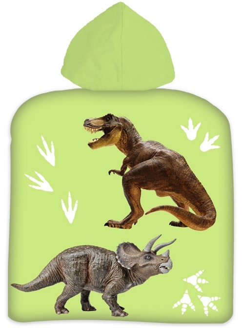 Alternativ bild 1 för Handduksponcho til barn - Dinosaurier - 50x100cm - Härligt mjuk kvalitet