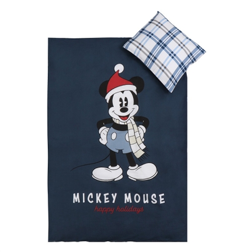 Mickey Mouse Julsengetøy - 100x140 cm - Junior sengesett i 100% myk bomull