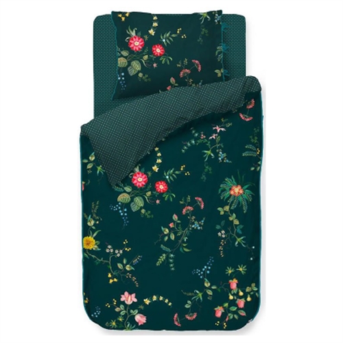 Pip studio sängkläder - 140x200 cm - Fleur grandeur - Blommiga sängkläder - Dubbelsidigt bäddset - 100% bomull