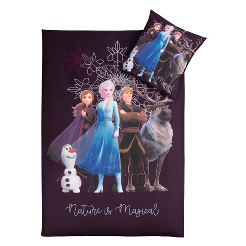 Frost sengetøy - 140x200 cm - Anna och Elsa - Nature is Magical - 100% bomulls sengesett