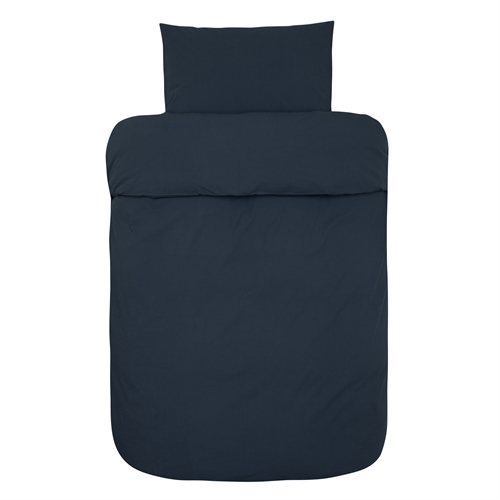 Vävt kreppsängkläder - Mörkblått sängset i 100% mjuk bomull - 140x200 cm - Kreppsängkläder - Ara - Høie Of Scandinavia