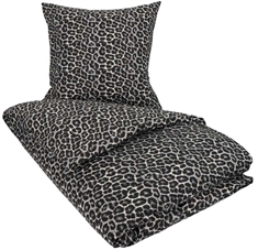 Dubbelt påslakanset - 200x200 cm - 100% bomull - Leopardfläckar - Borg Living