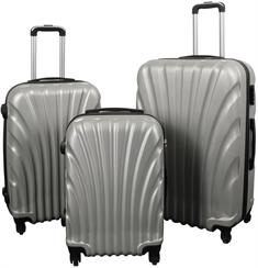 Resväskor - Set om 3 - grå - Hård abs/polycarbonat
