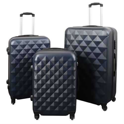 Resväskor - set med 3 st. - Exklusivt hardcase resväskset rea - Diamant mörkblå