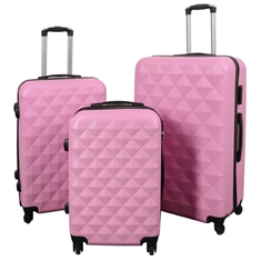 Resväskor - Set om 3 - rosa - Hård abs/polycarbonat