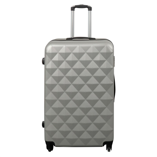 Stor resväska - diamantgrå - hardcase resväska - billig smart resväska