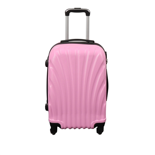 Kabinväska - Hardcase lättvikt resväska med 4 hjul - Rosa mussla