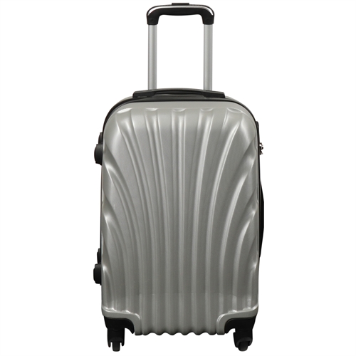 Kabinväska - Hardcase lättvikt resväska - Storlek liten - Grå Mussla