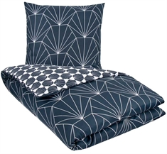 Dubbel Sängkläder - Hexagon mörkblå - By Night