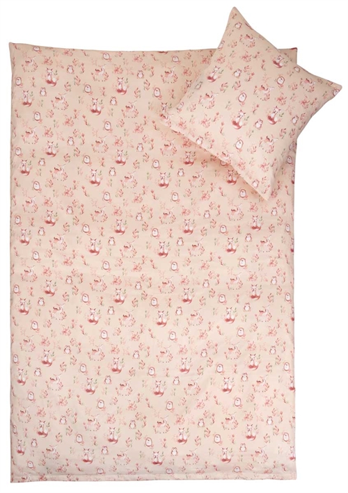 Juniorsängkläder med giraffer, elefanter och zebra