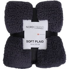 Plaid - 130x170 cm - Antracitgrå fleecefilt - Varm och extra len