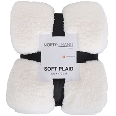 Plaid - 130x170 cm - Vit - fleecefilt - Varm och extra len