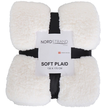 Plaid - 130x170 cm - Vit - fleecefilt - Varm och extra len
