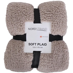 Plaid - 130x170 cm - Sand - fleecefilt - Varm och extra len