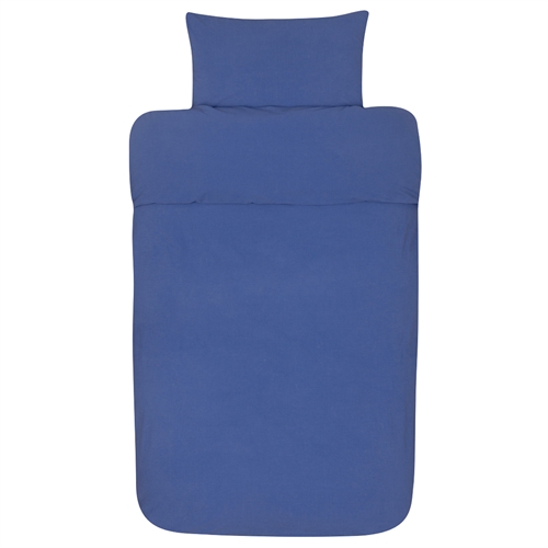 Sängkläder 140x200 cm - Enfärgat marinblått bäddset - Høie bäddset i 100% stentvättad bomull
