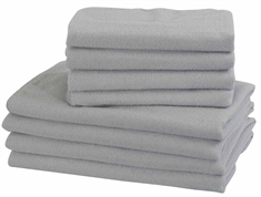 Microfiber handdukar - 8 st. - Ljusgrå - Lätta handdukar - Borg Living