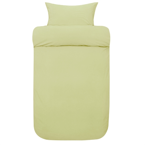 Ekologiskt sängkläder 140x220 cm - 100% stentvättad bomull - Frøya lime - Sänglinne från Høie of Scandinavia
