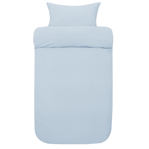 Ekologiskt sängkläder - 100% stentvättad bomull - 140x200 cm - Frøya ljusblå - Sänglinne från Høie of Scandinavia