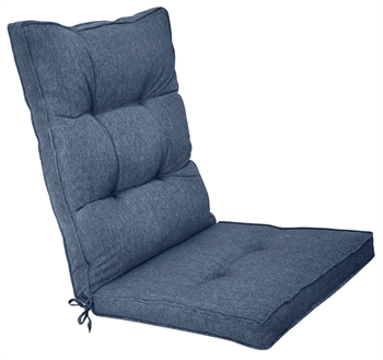 Stolsdyna med exklusiv komfort - Positionsdyna med hög rygg - Mörkblå - Höjd 7 cm - Nordstrand Home