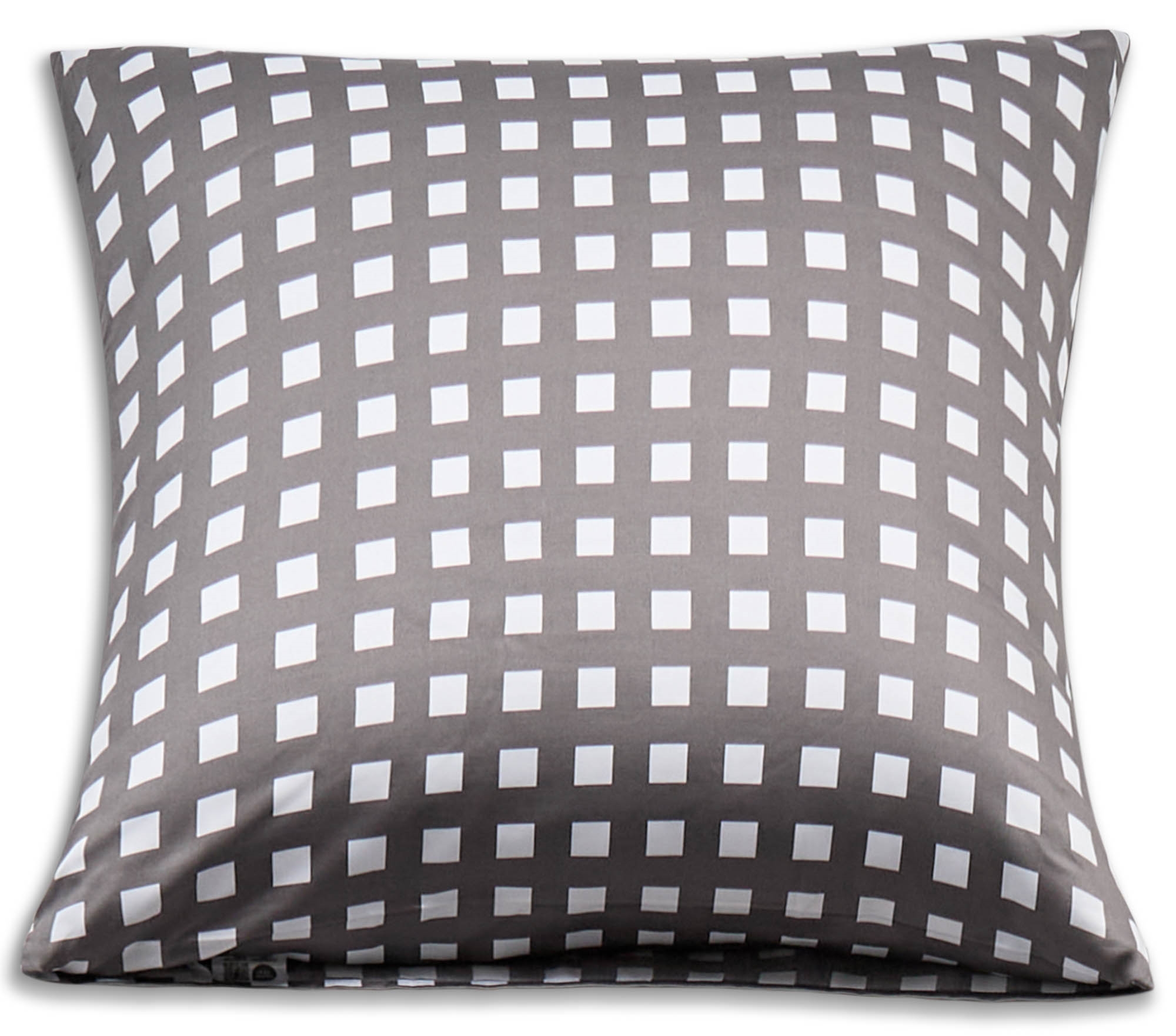Bambu-örngott 60x63 cm - 100% bambu - Grå rutor