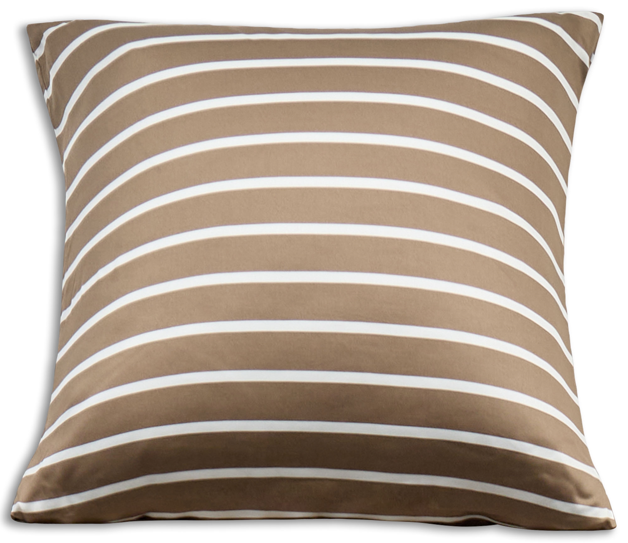 Bambu kuddfodral 60x63 cm - 100% bambu - Beige randigt