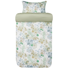 Satin-sänglinne - Mjukt bomullssatin bäddset - Cassandra Light Green - Sänglinne från Høie of Scandinavia 