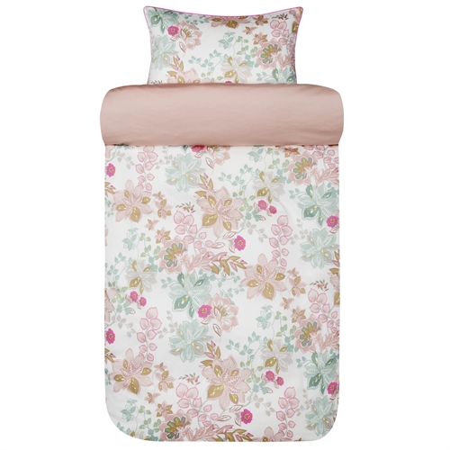 Satin sängkläder - Mjukt bomullssatin bäddset - 140x200 cm - Cassandra warm pink - Sänglinne från Høie of Scandinavia